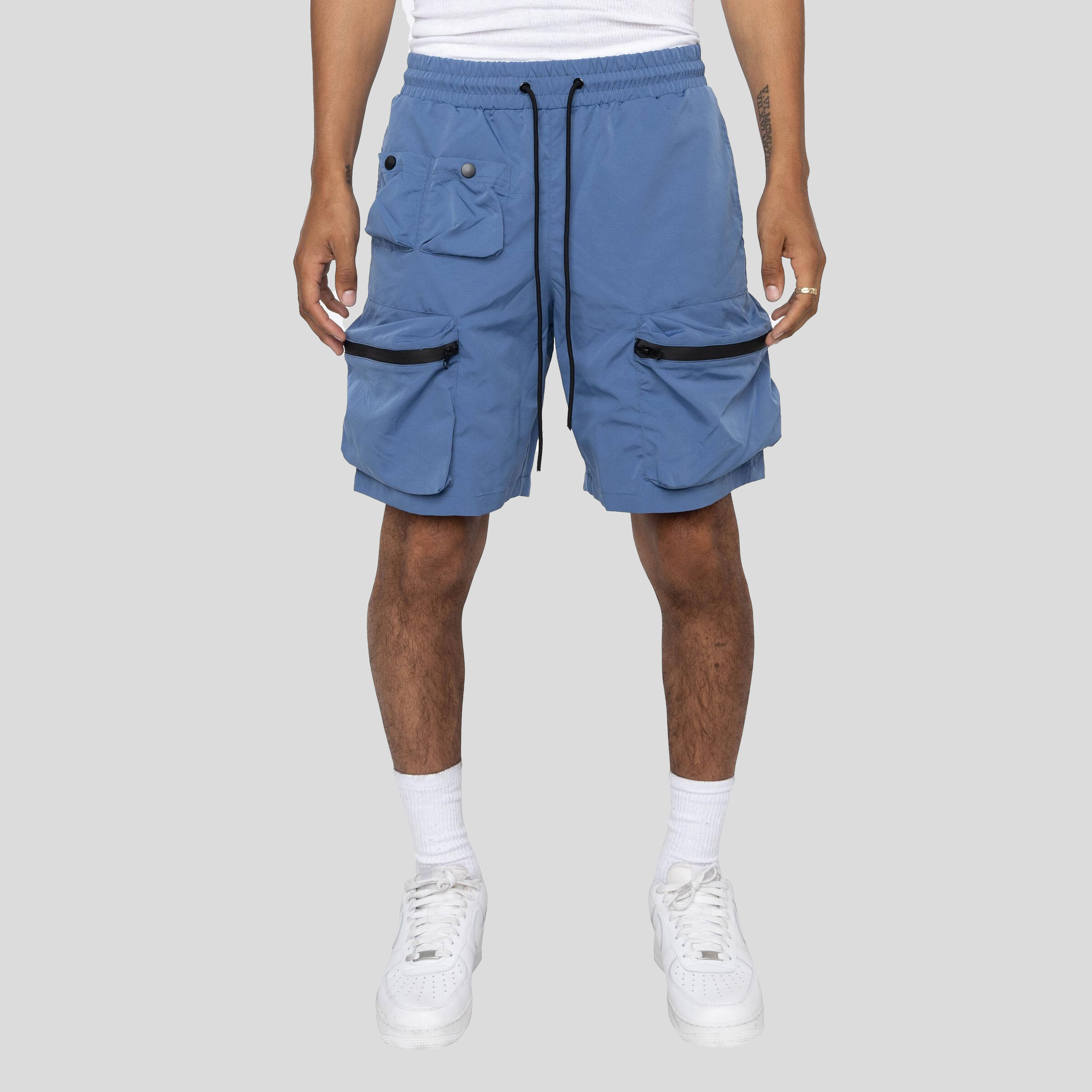 COMBAT NYLON SHORTS DENIM BLUE