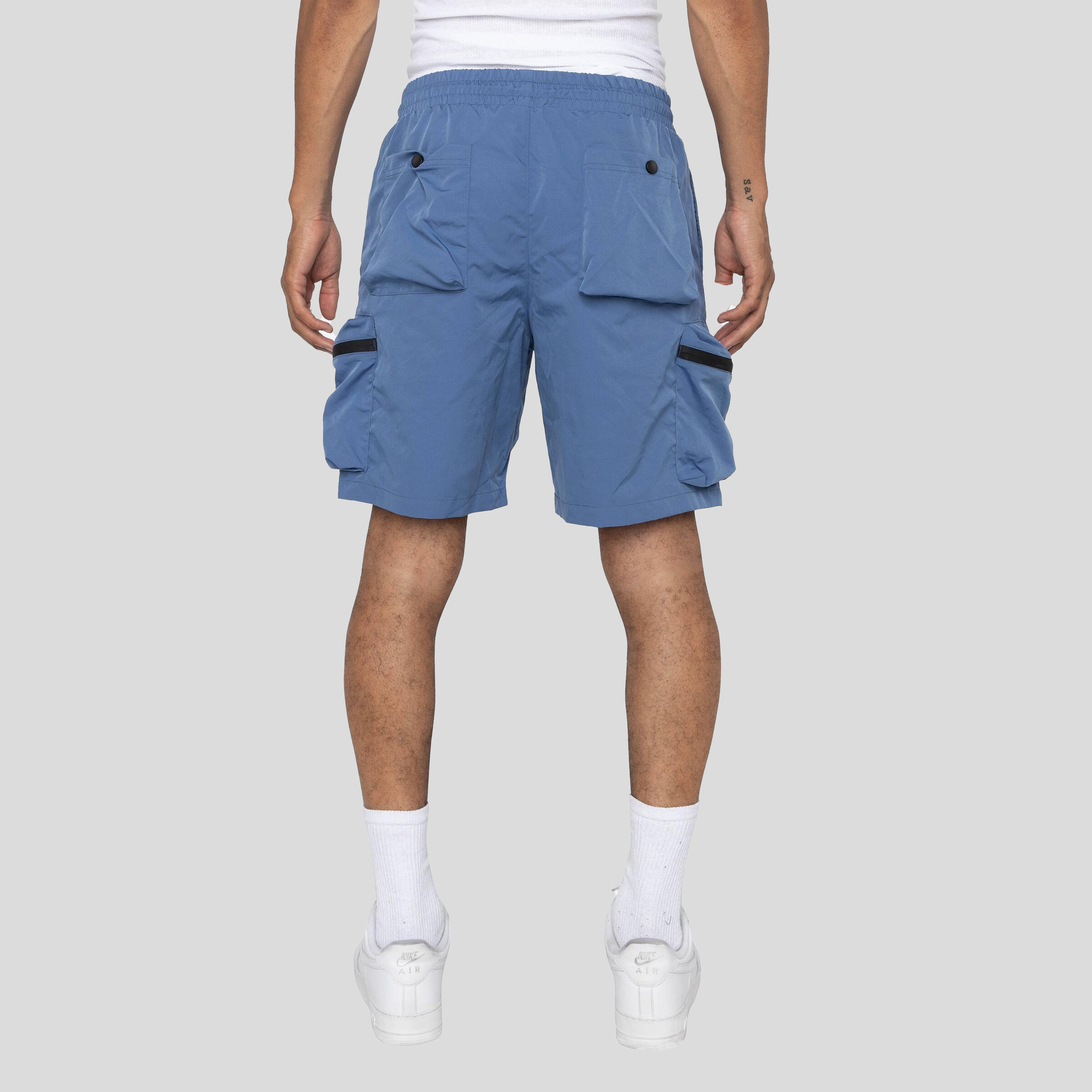 COMBAT NYLON SHORTS DENIM BLUE