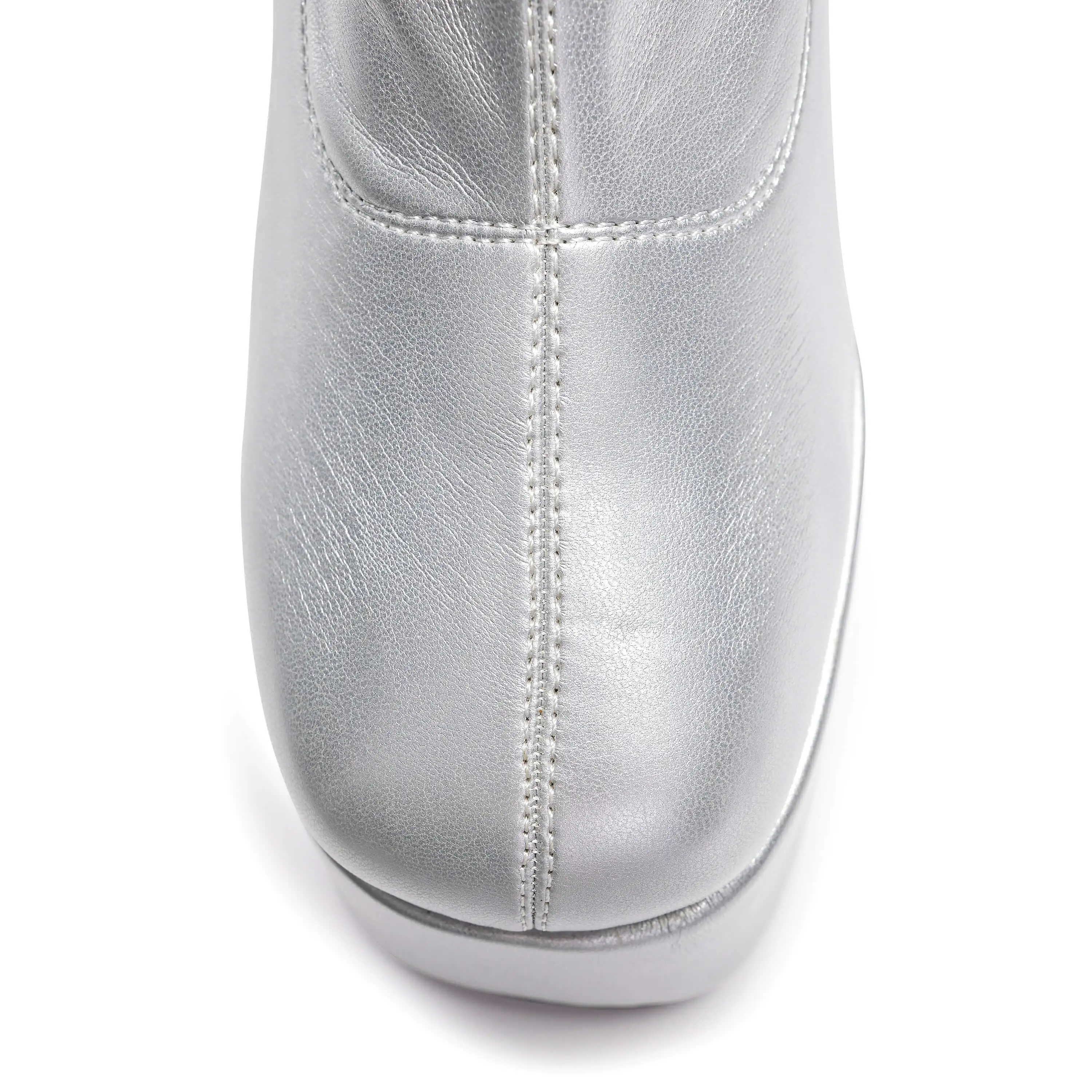 Delano Men's Silver Platform Heeled Boots