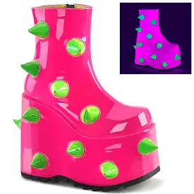 Demonia Slay-77-Neon Pink-Size 7-Clearance