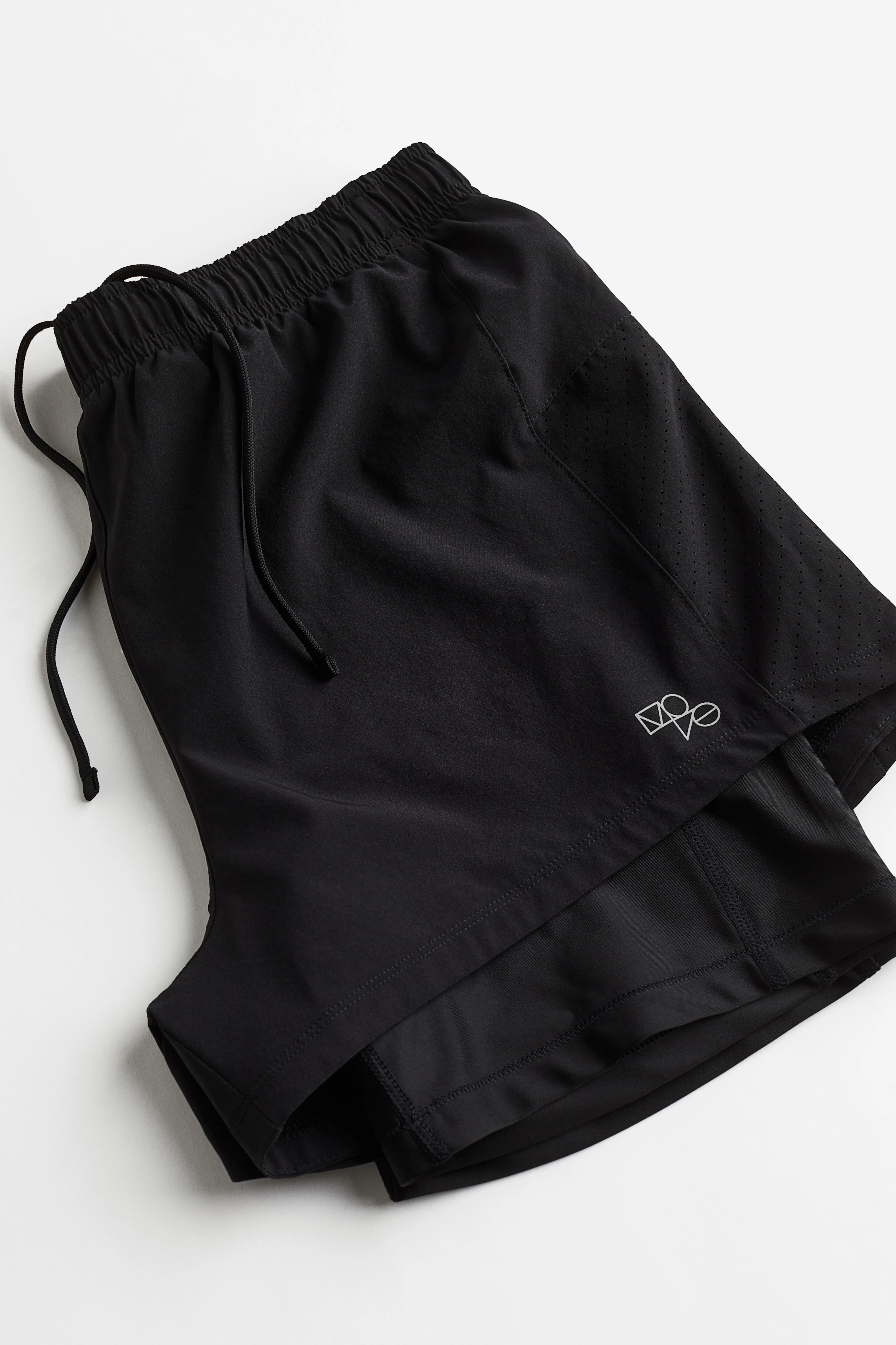 DryMove™ Double-layered running shorts - High waist - Short - Black - Ladies | H&M GB