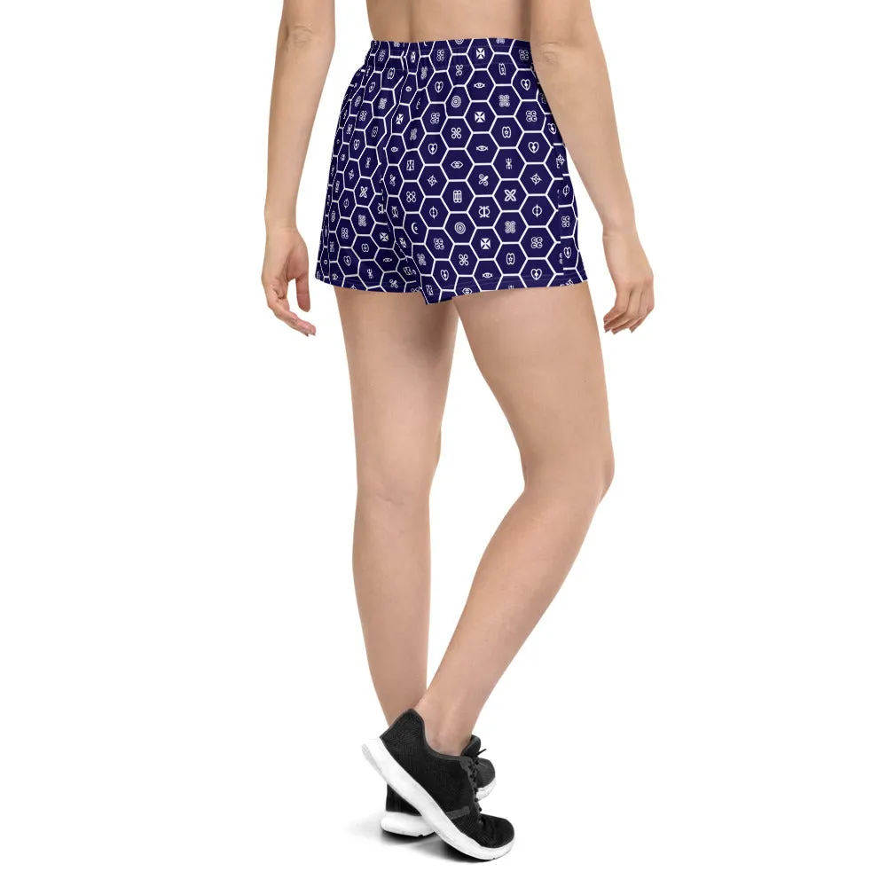 Express Your Heritage: Stylish Women's Adinkra Print Running Shorts