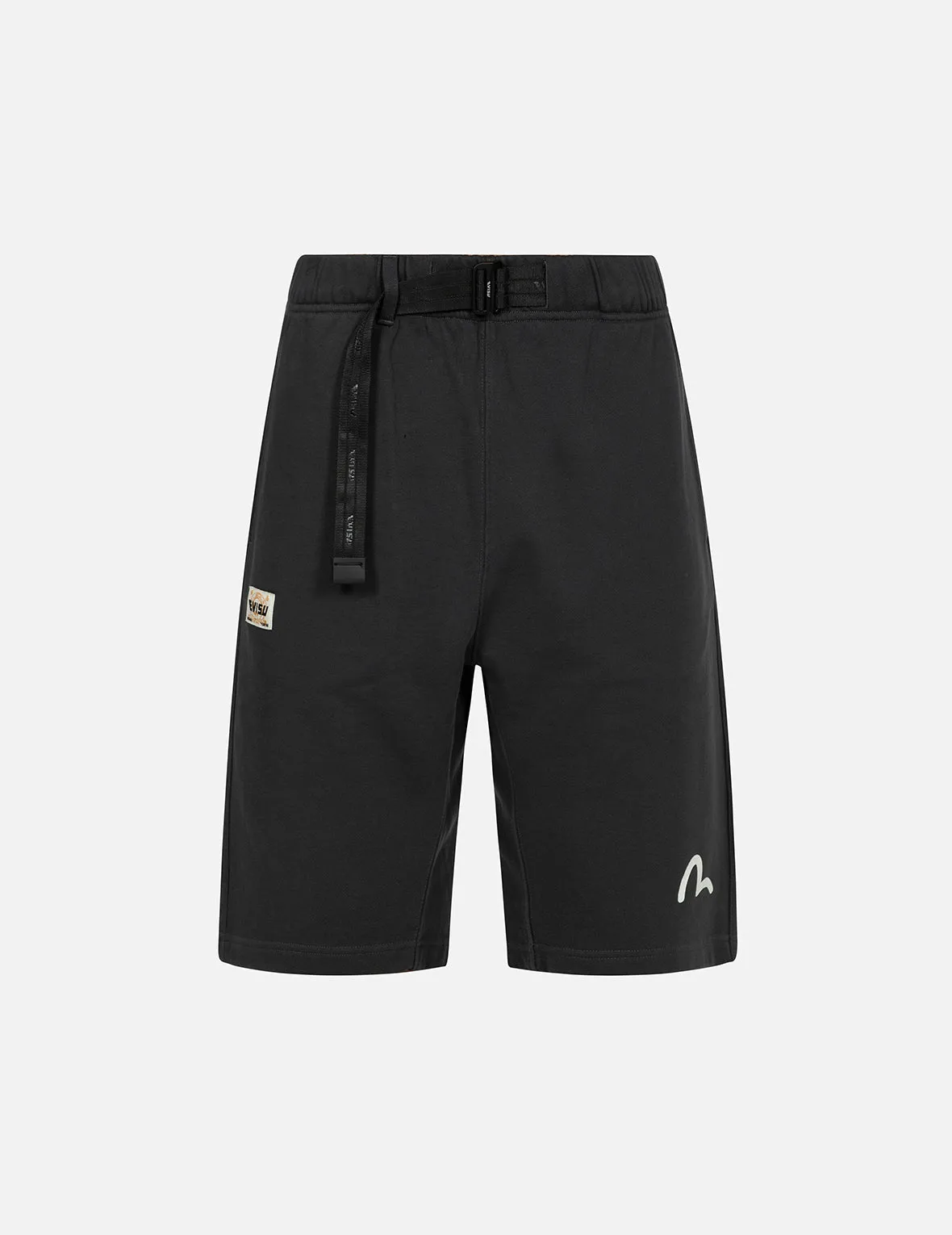 Foam Line Kamon and Seagull Daicock Print Loose Fit Sweat Shorts