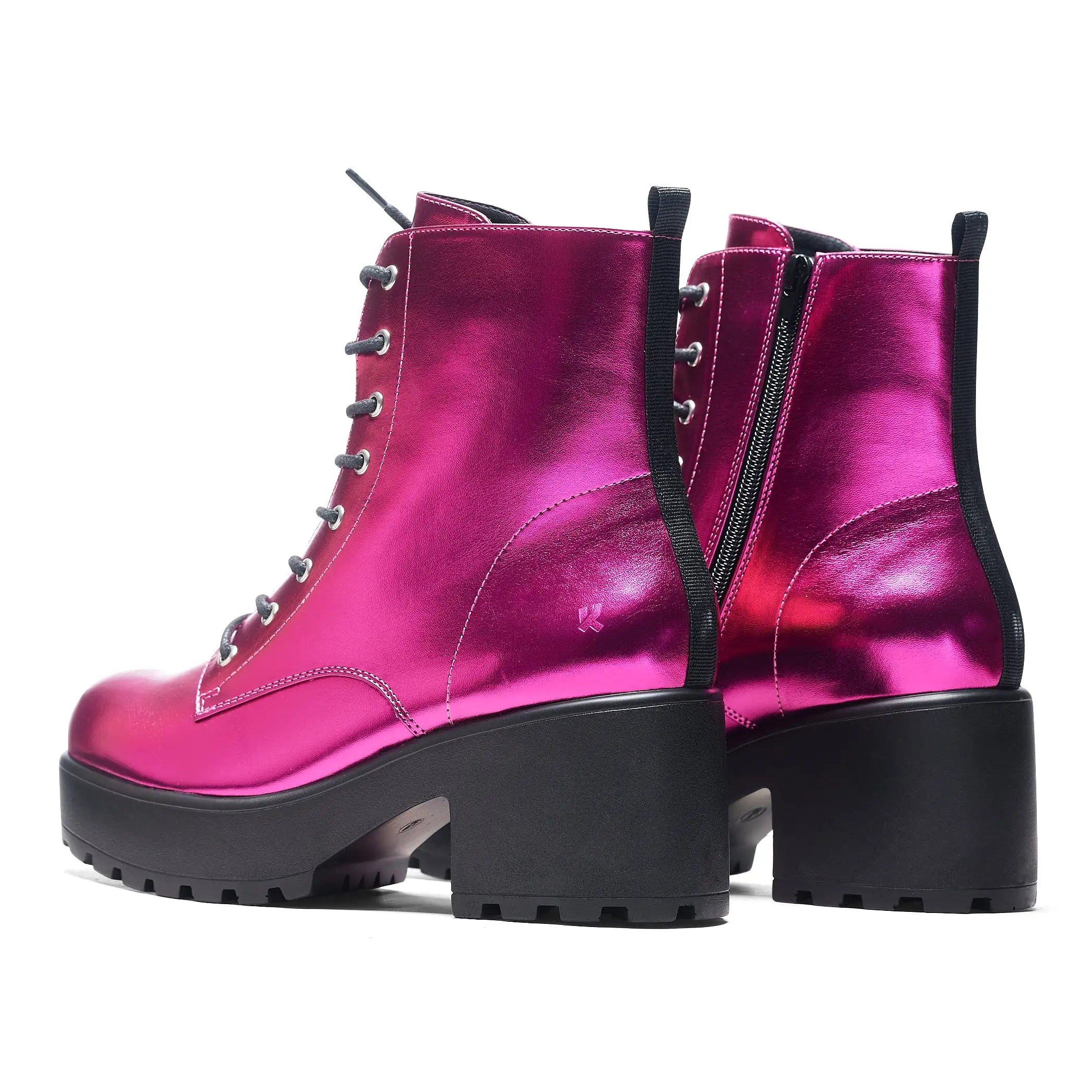 Fuschia Haze Military Platform Boots