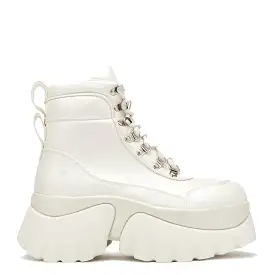 Gooey White Platform Boots