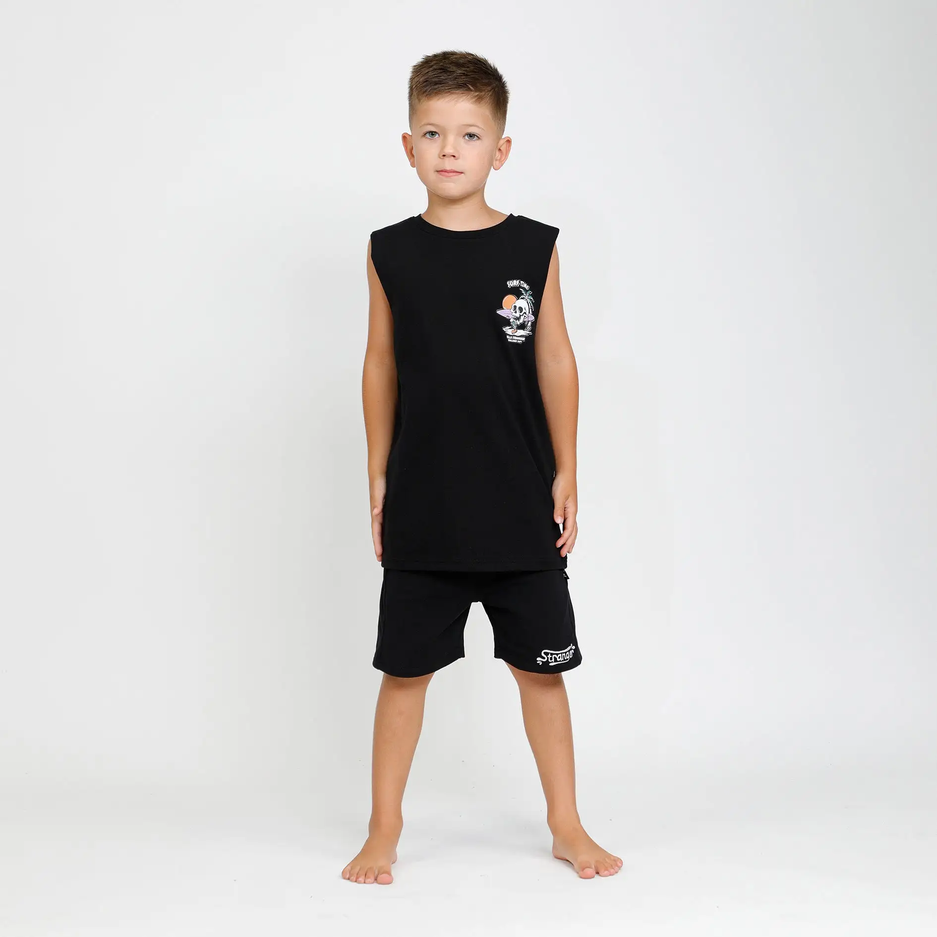 HS Surf Time Muscle Tee - Black