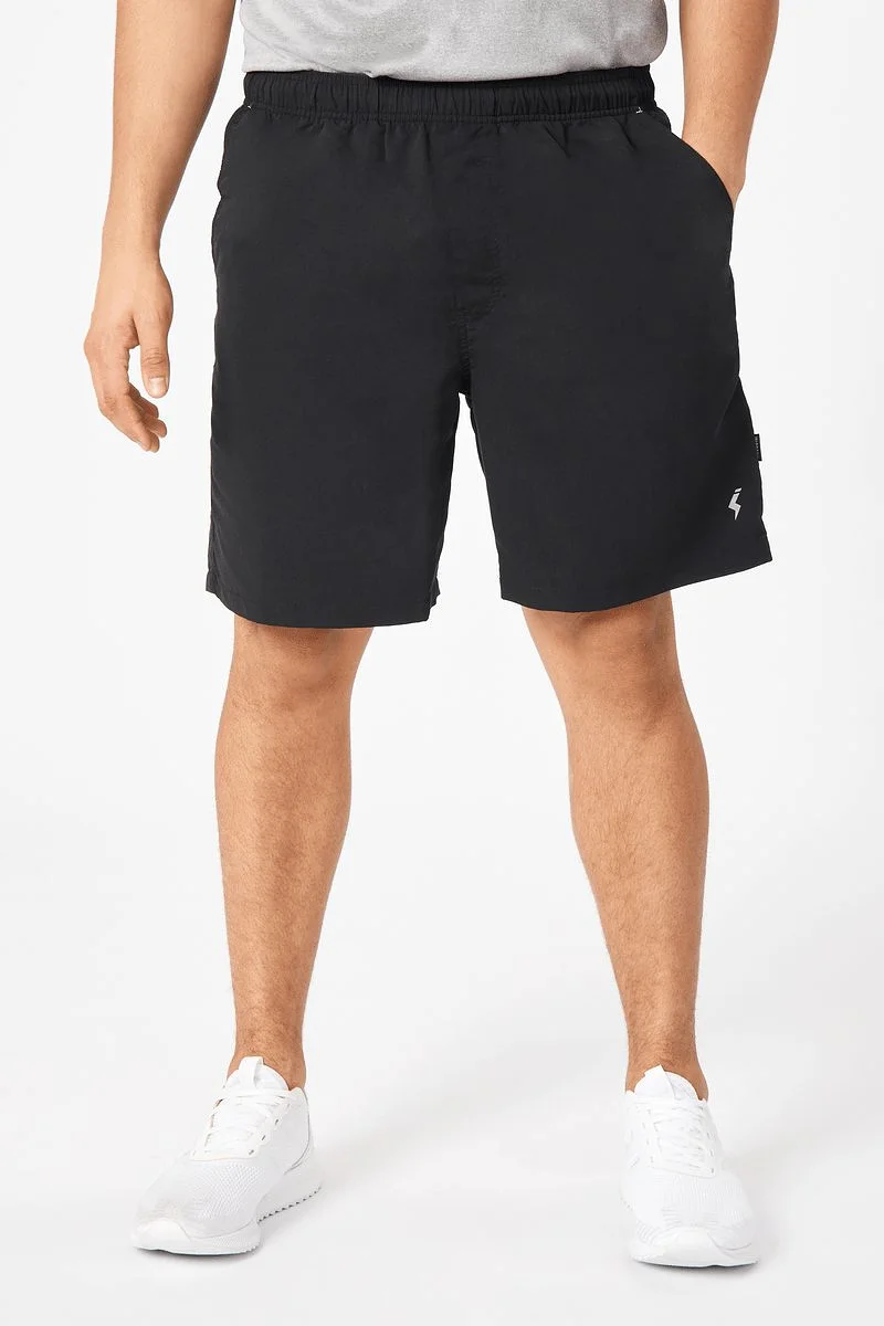 INSPORT MEN'S MIAMI BLACK RUNNING SHORTS