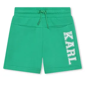 Karl Lagerfeld Shorts Vertical Logo Green