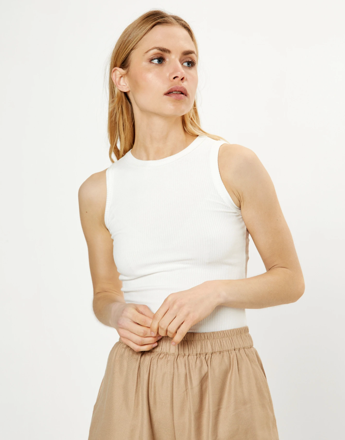 La Rouge Lisa Singlet Top - Sand