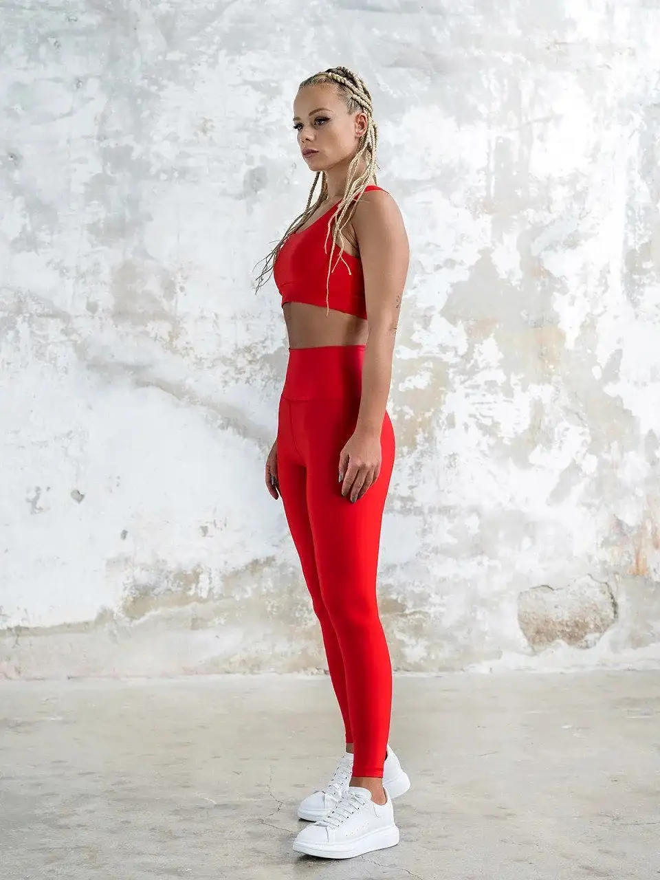 Lismina Single Crossed Red Sport Bra