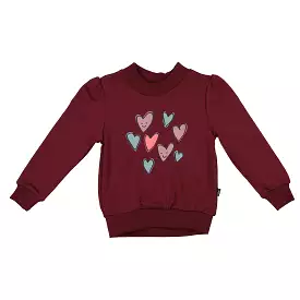 Little Flock of Horrors Lulu Sweatshirt - Merlot