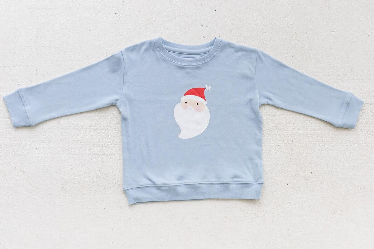 Little Paper Boat - Blue Santa Sweatshirt