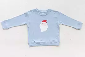 Little Paper Boat - Blue Santa Sweatshirt