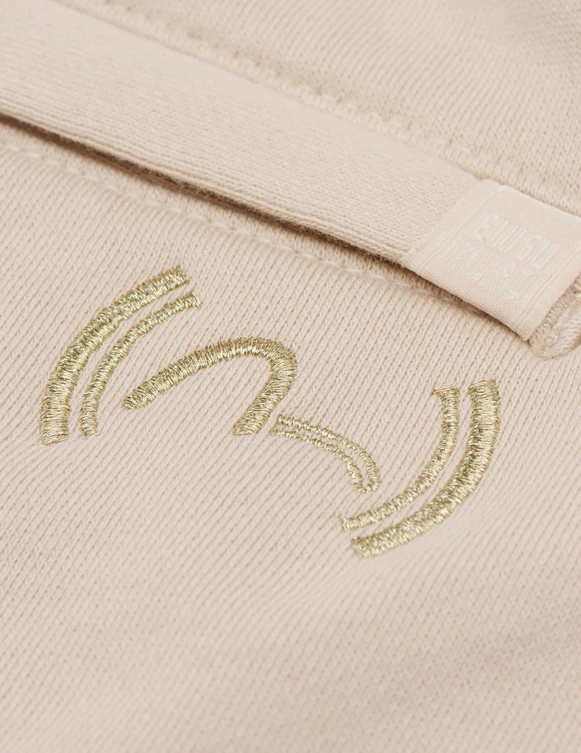 Logo and Slogan Embroidery Sweat Shorts