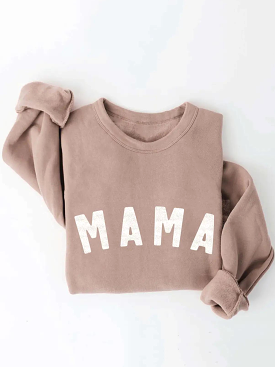 Mama Sweatshirt Tan