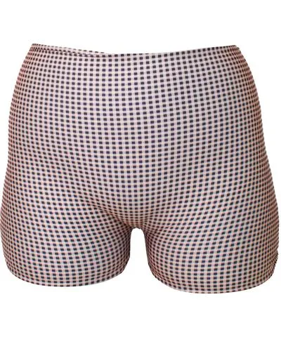 Mary Mercedes Women's Neutrals Emma Swim Shorts, Gingham Print