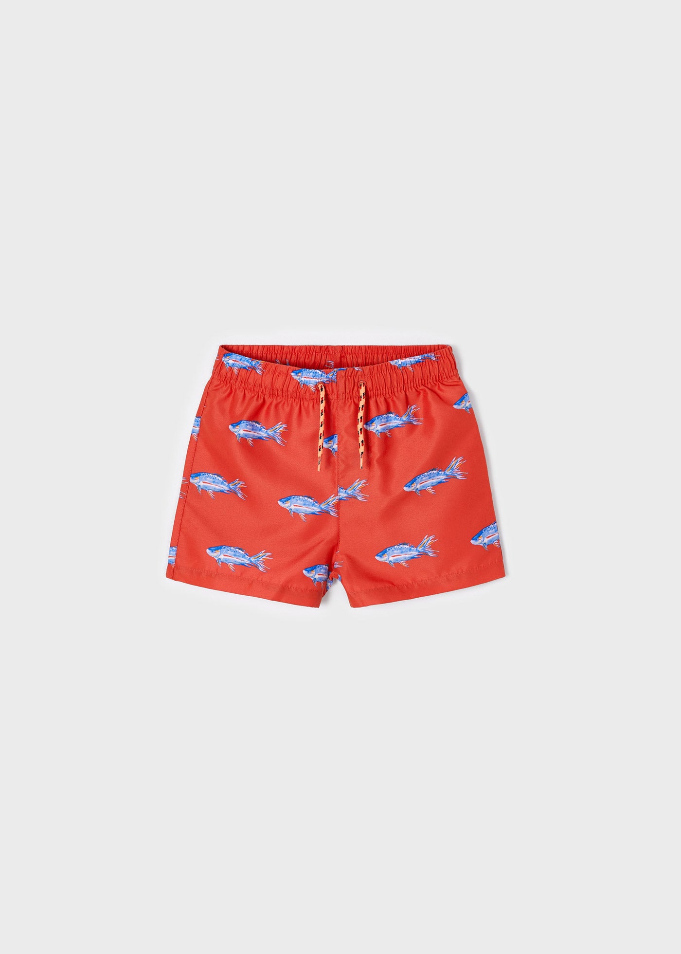 Mayoral Mini Swimming Shorts w/Fish Print_ Red 3664-27