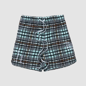 MEMORY LOSS WOVEN SHORTS MINT PLAID