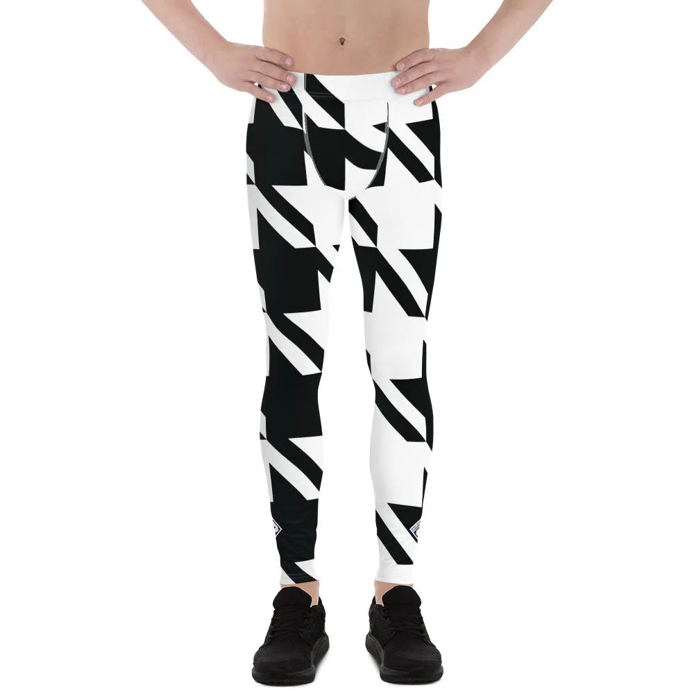 Men's Athletic Leggings - Houndstooth 001