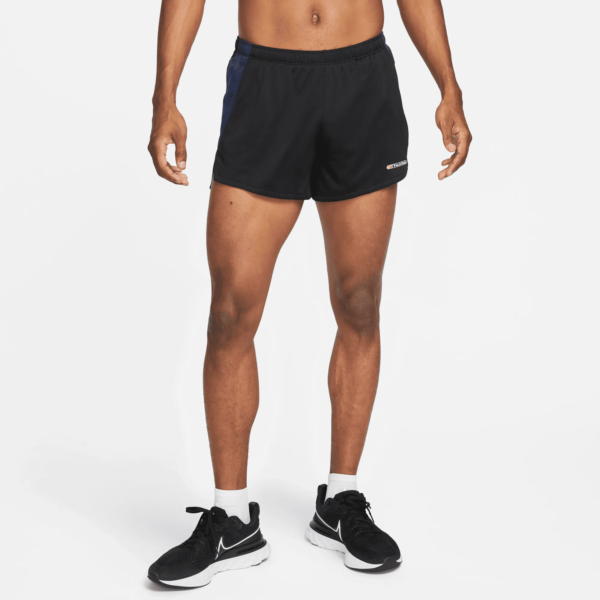 Men's DRI-FIT Track Club 3 Brief-Lined Running Shorts (010 - Black/Midnight Navy/Summit White)