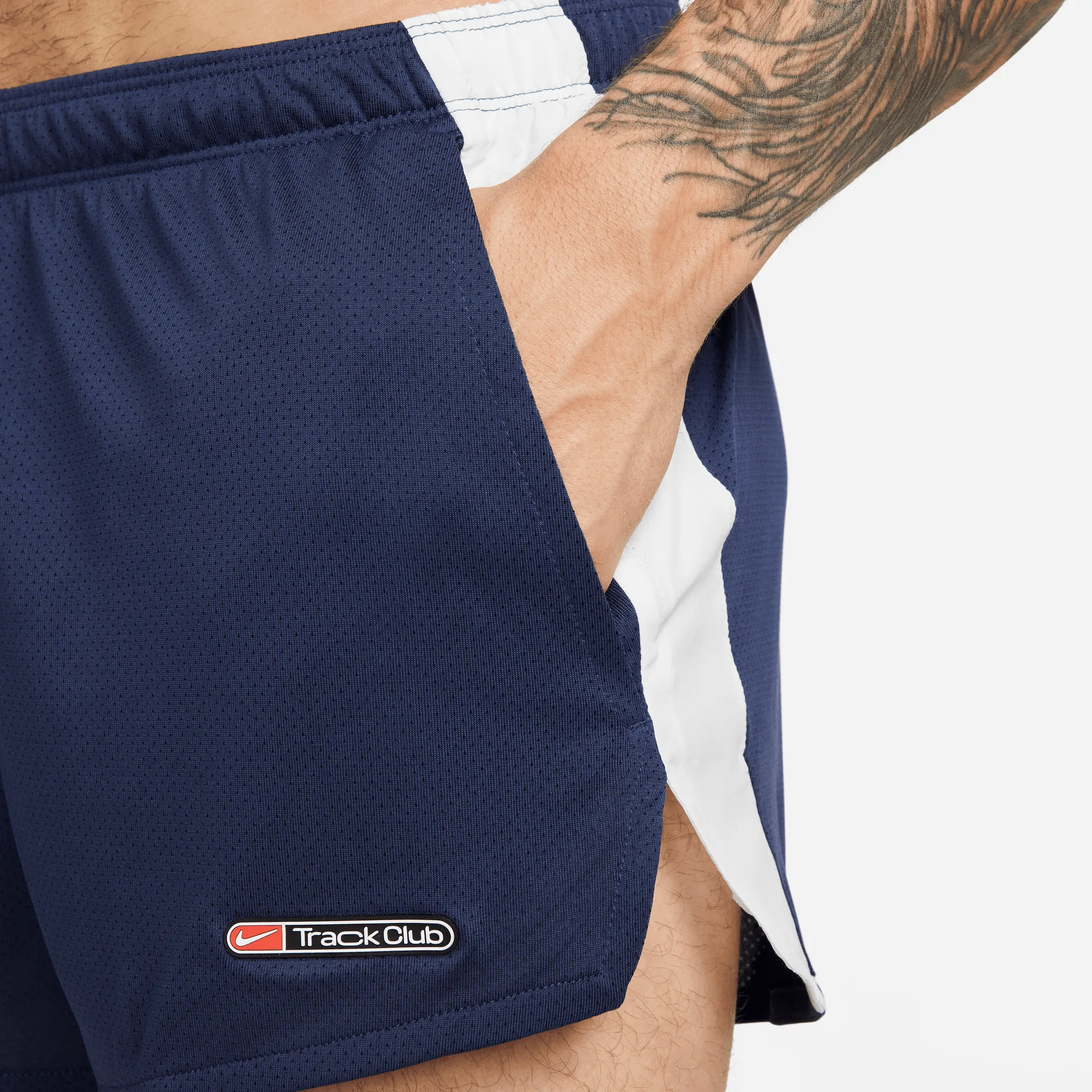 Men's DRI-FIT Track Club 3 Brief-Lined Running Shorts (410 - Midnight Navy/Summit White/Black)