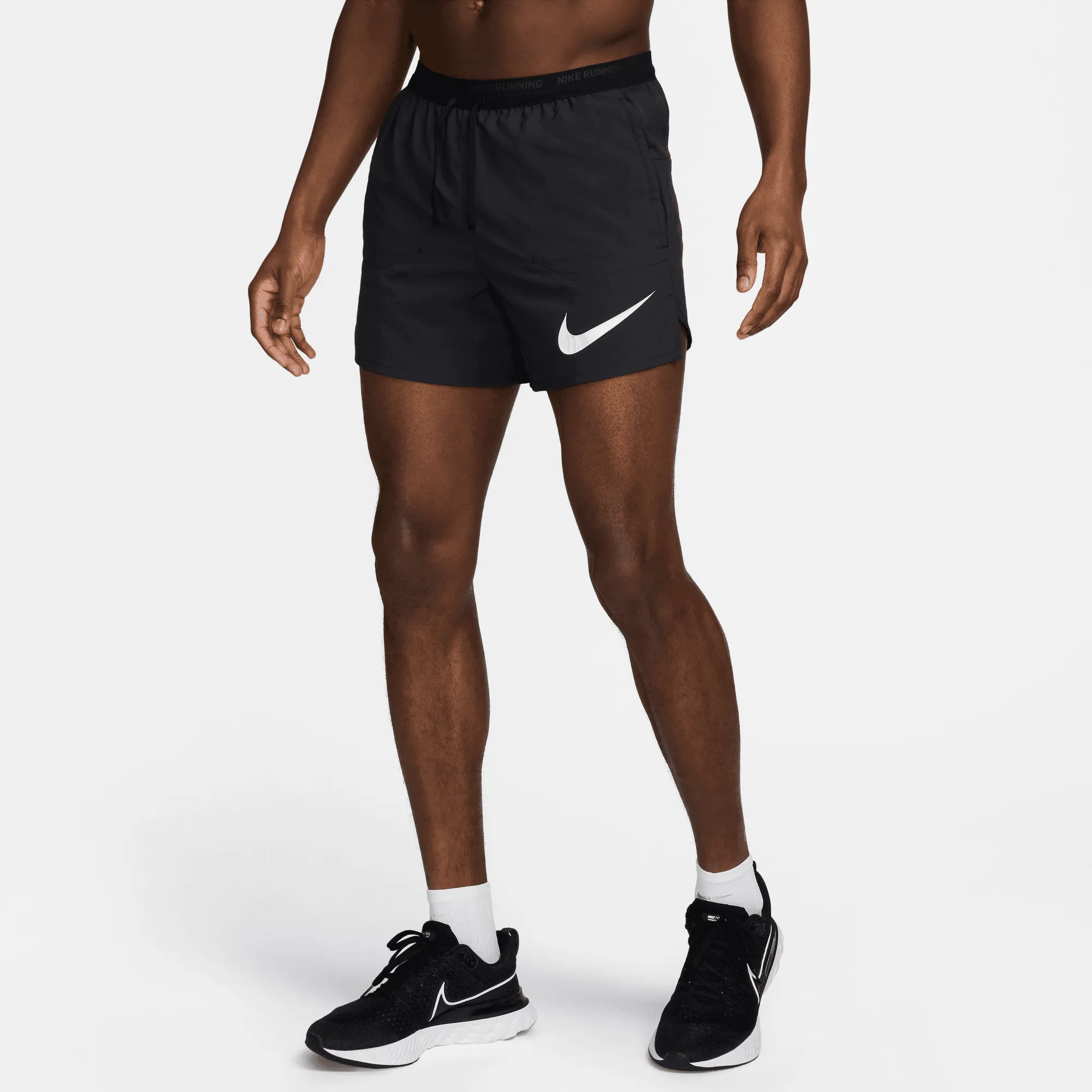 Men's Flex Stride Run Energy 5 Brief-Lined Running Shorts (010 - Black/Black/Photon Dust-White)