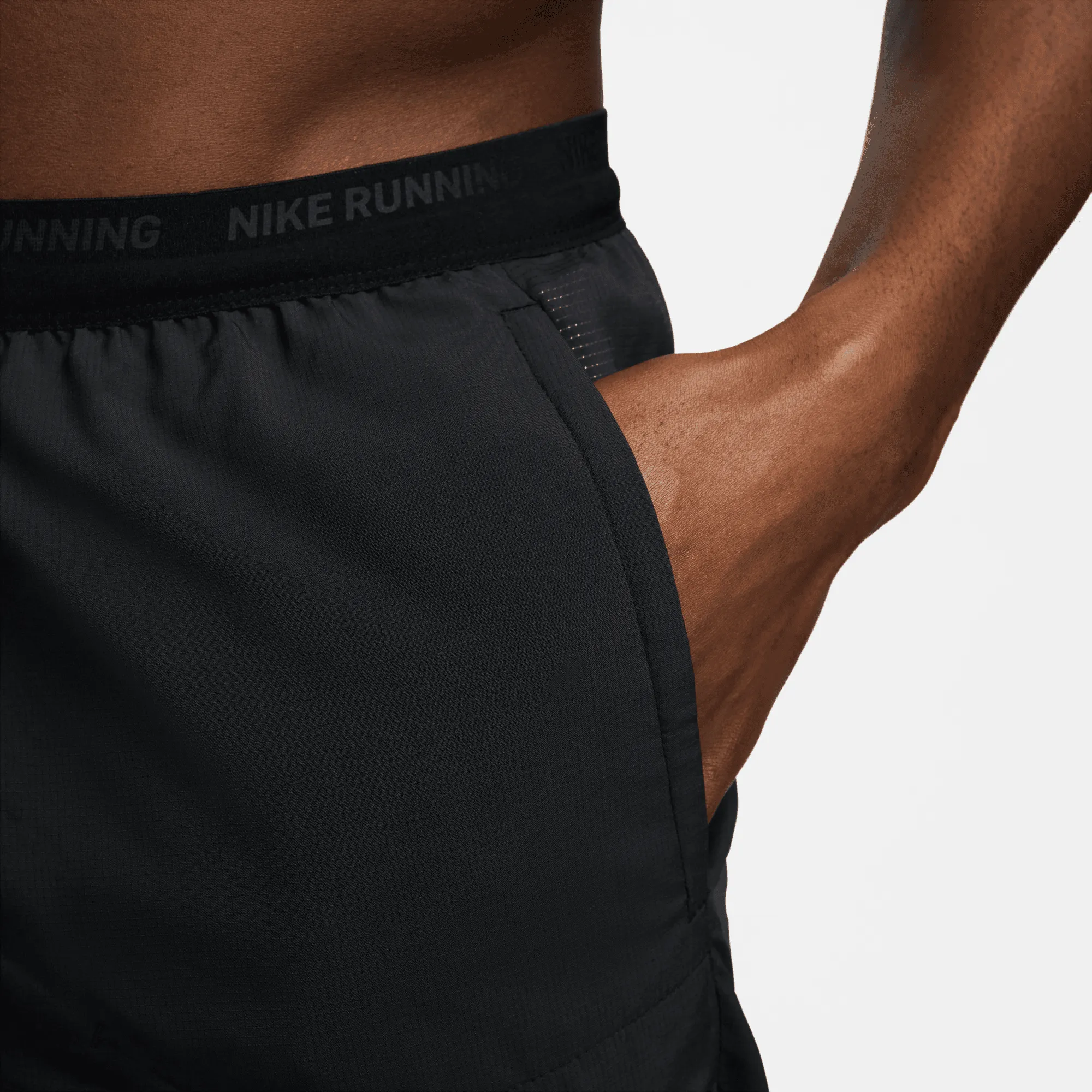 Men's Flex Stride Run Energy 5 Brief-Lined Running Shorts (010 - Black/Black/Photon Dust-White)