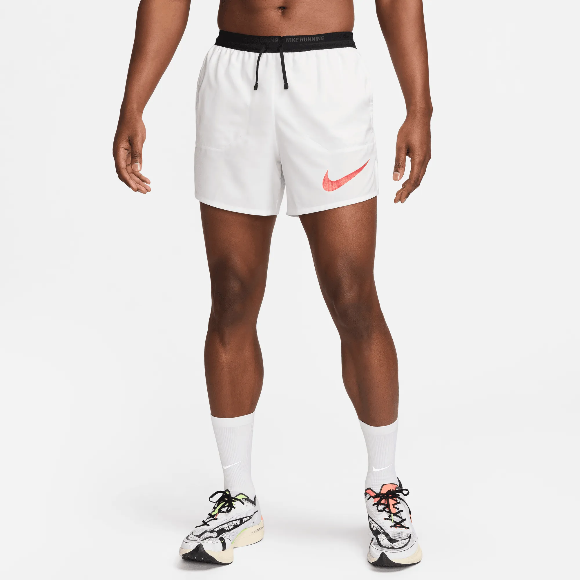 Men's Flex Stride Run Energy 5 Brief-Lined Running Shorts (121 - Summit White/Black/Gym Red/Picante Red)