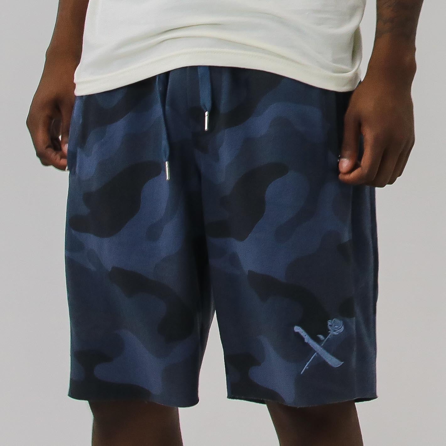 MIDNIGHT BLUE CAMO SHORTS