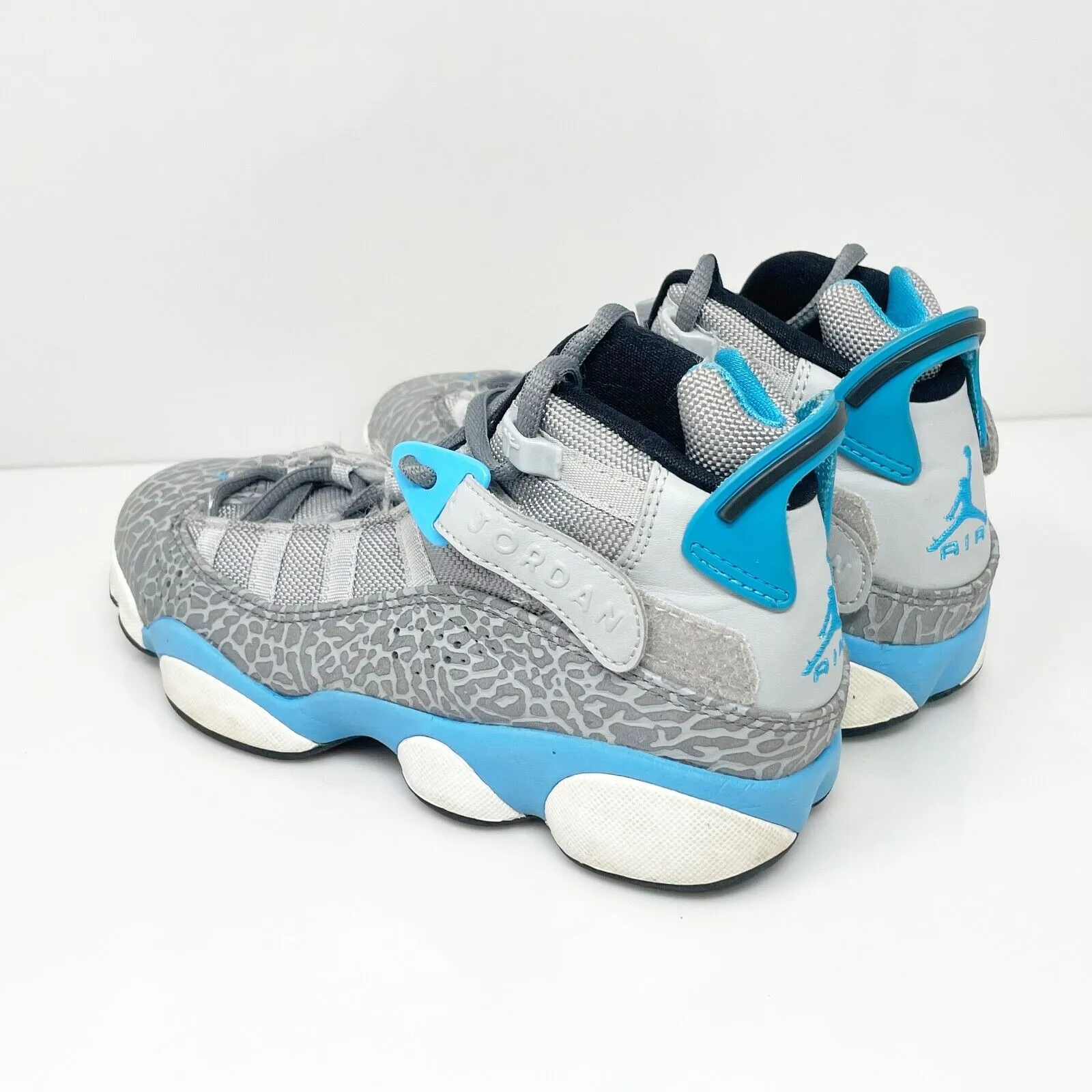 Nike Boys Air Jordan 6 Rings 323419-006 Gray Basketball Shoes Sneakers Size 4.5Y