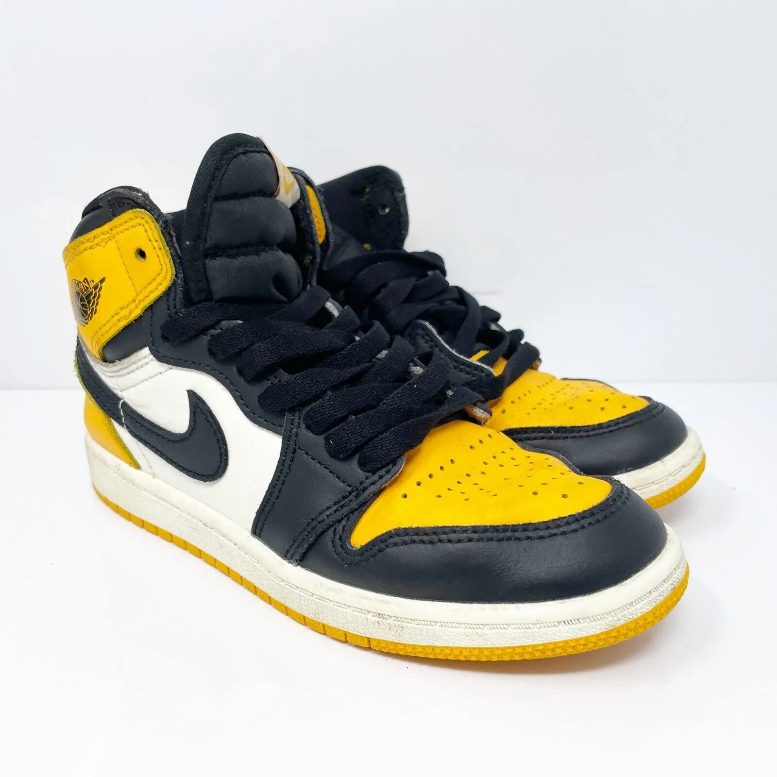 Nike Girls Air Jordan 1 AQ2664-711 Yellow Basketball Shoes Sneakers Size 2Y