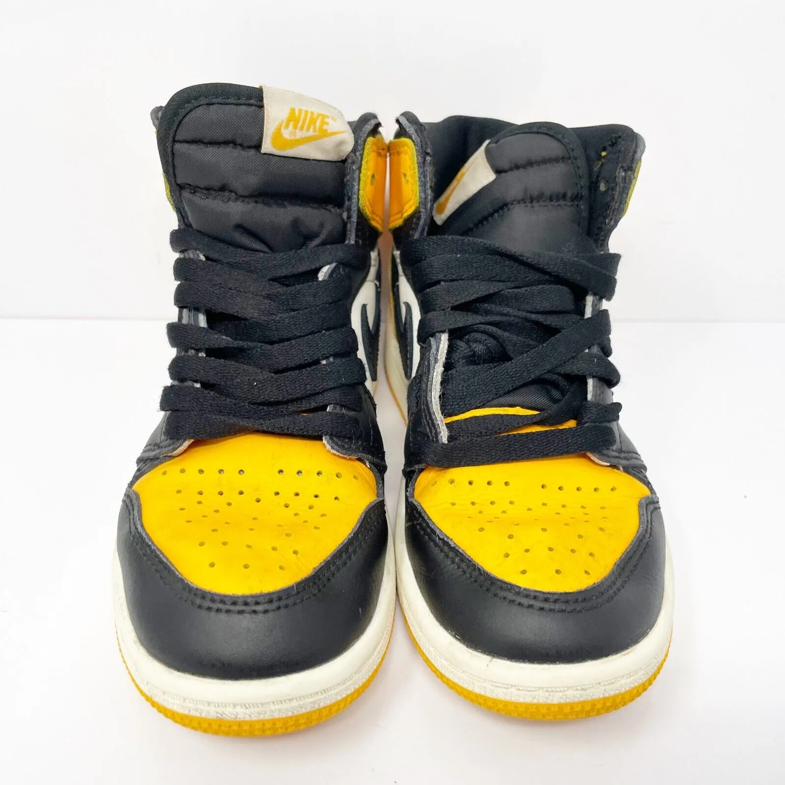 Nike Girls Air Jordan 1 AQ2664-711 Yellow Basketball Shoes Sneakers Size 2Y