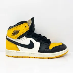 Nike Girls Air Jordan 1 AQ2664-711 Yellow Basketball Shoes Sneakers Size 2Y