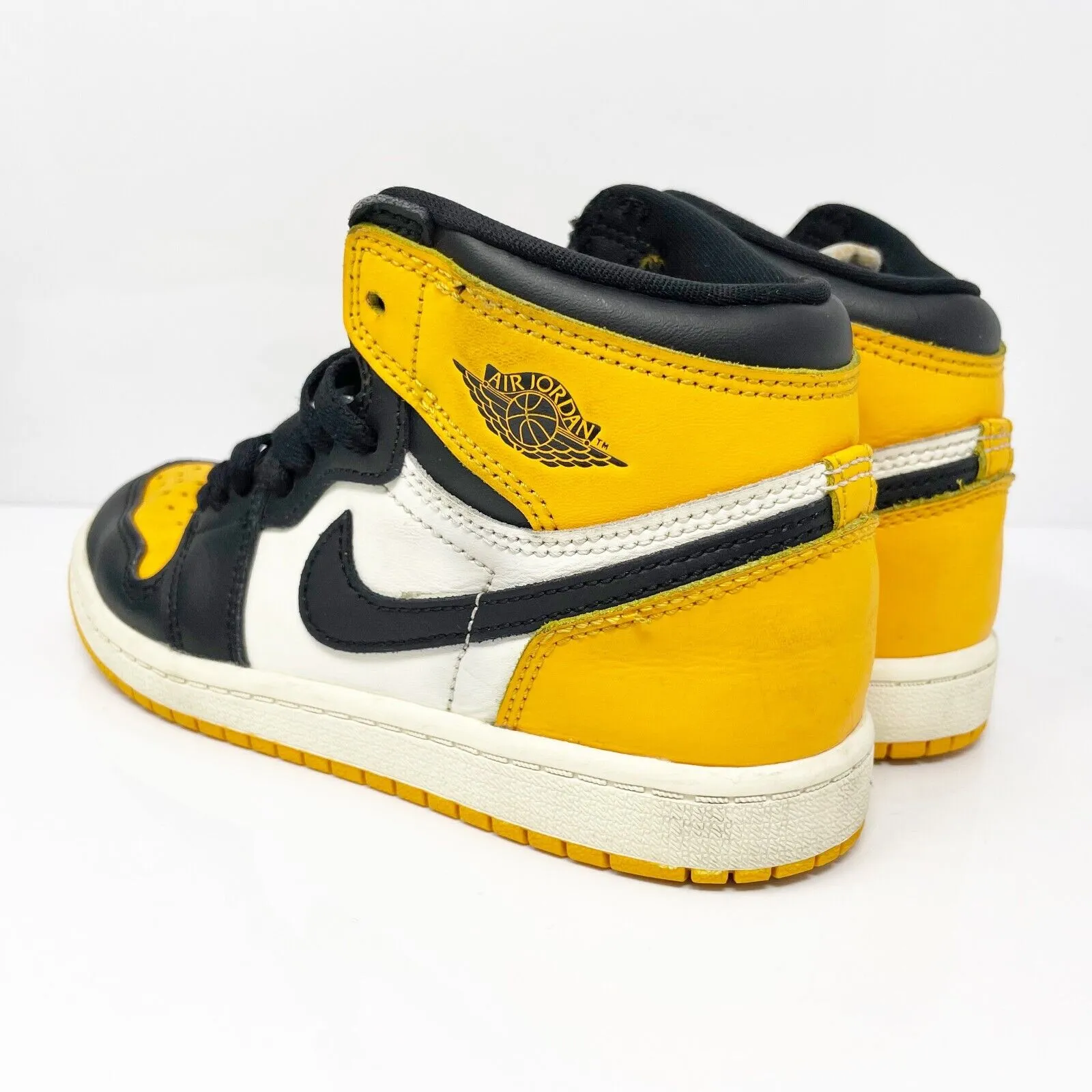 Nike Girls Air Jordan 1 AQ2664-711 Yellow Basketball Shoes Sneakers Size 2Y