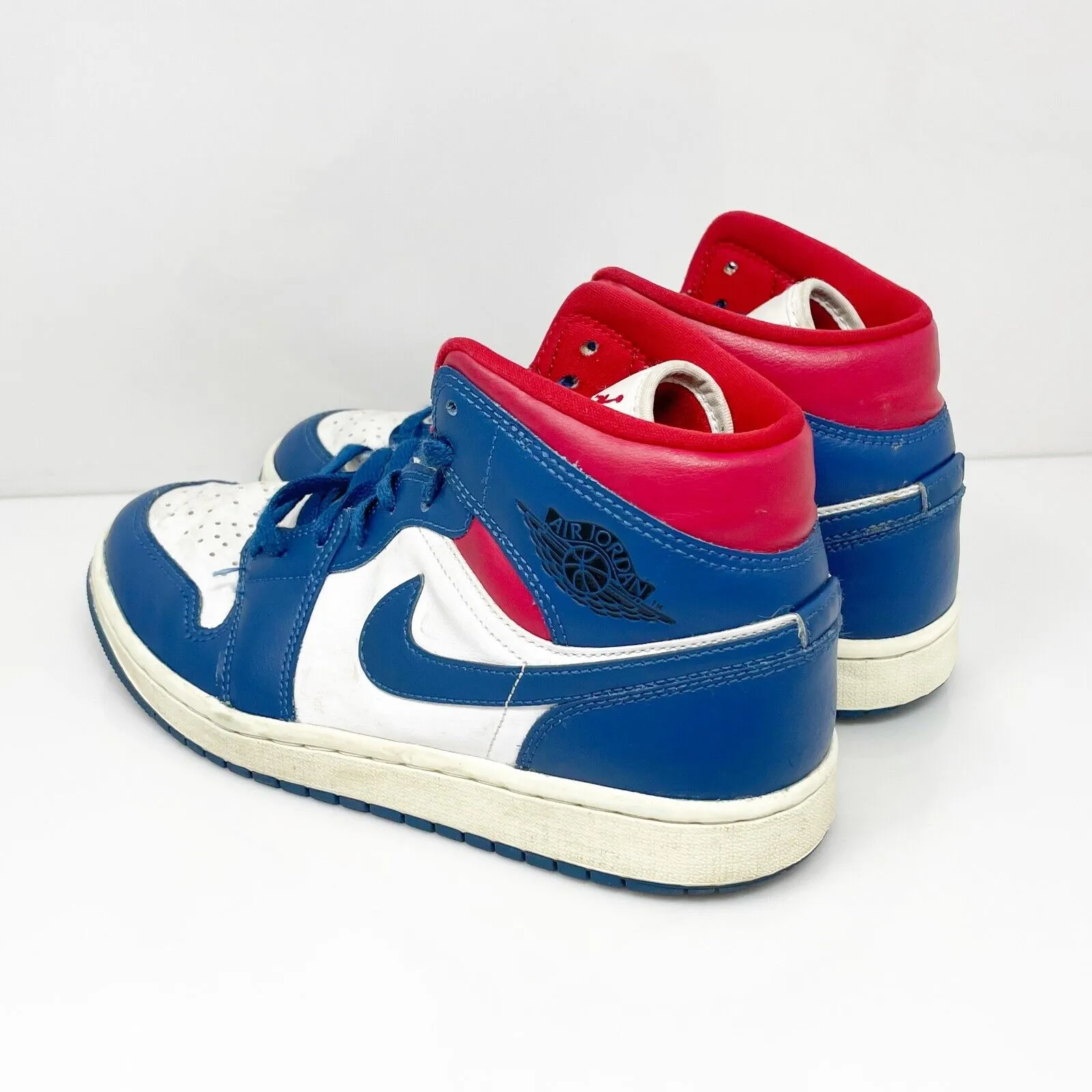 Nike Womens Air Jordan 1 Mid BQ6472-146 Blue Basketball Shoes Sneakers Size 8.5