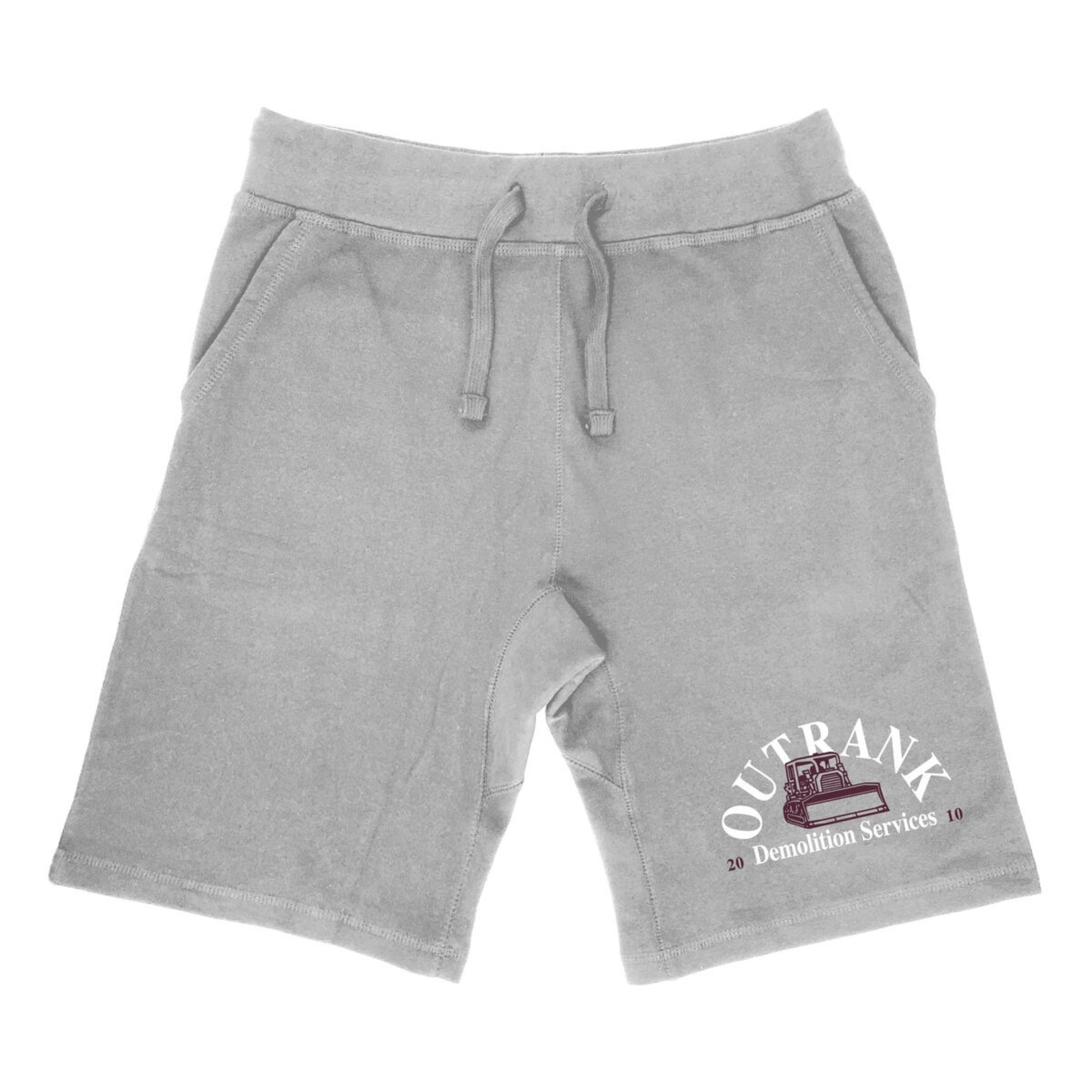 Outrank Demolition Services Embroidered Shorts (Grey)