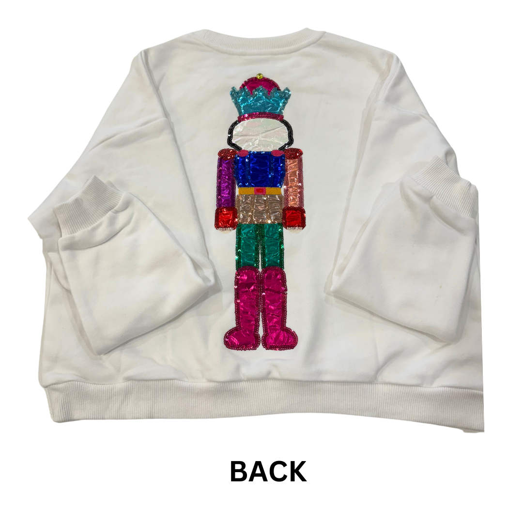 Queen of Sparkles - Kids White Nutcracker Sweatshirt