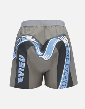 Ribbon Overlapping Daicock and Seagull Print Boxer Shorts