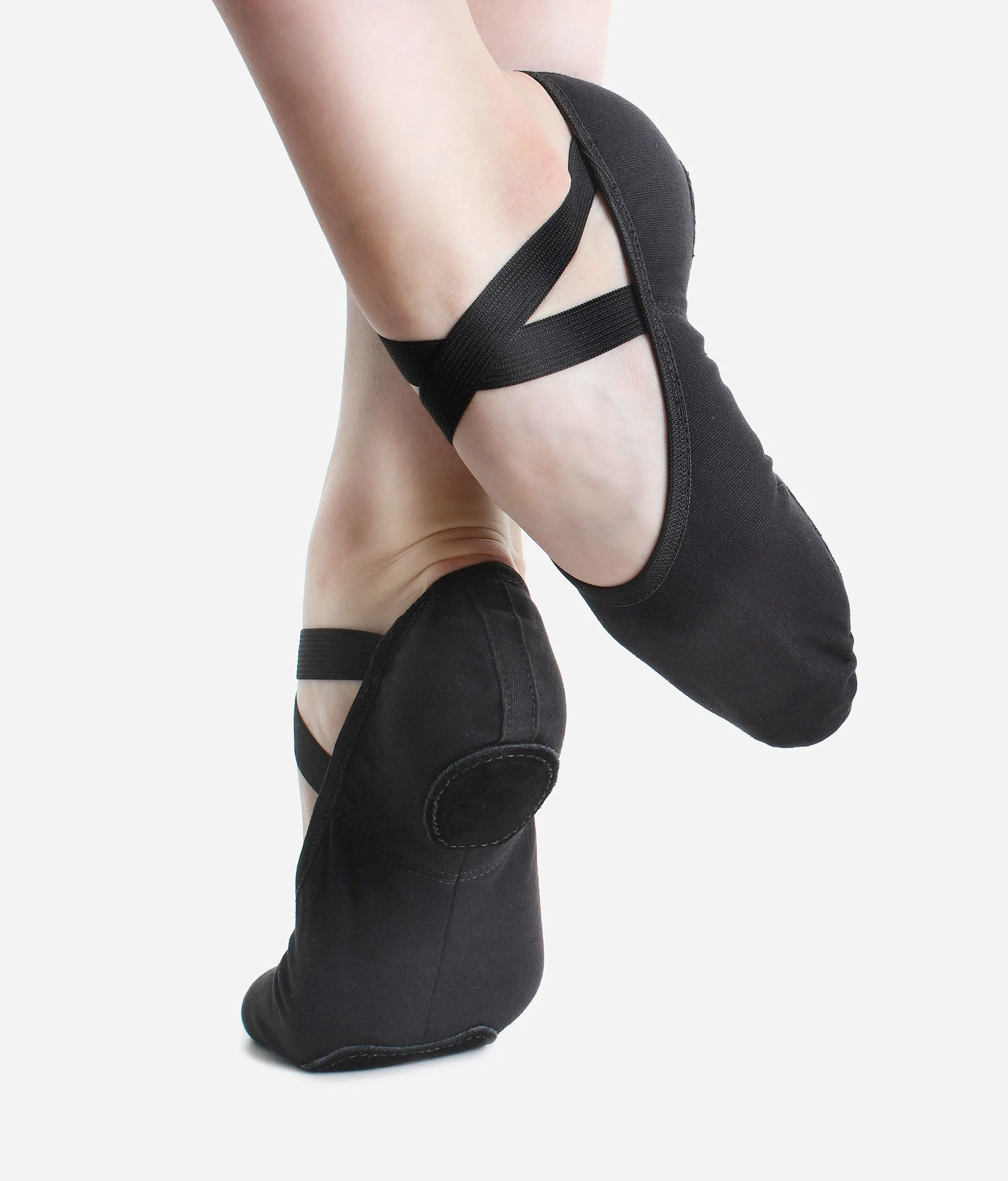 Split Sole Stretch Canvas Ballet Shoes, Wide Width - SD16 L