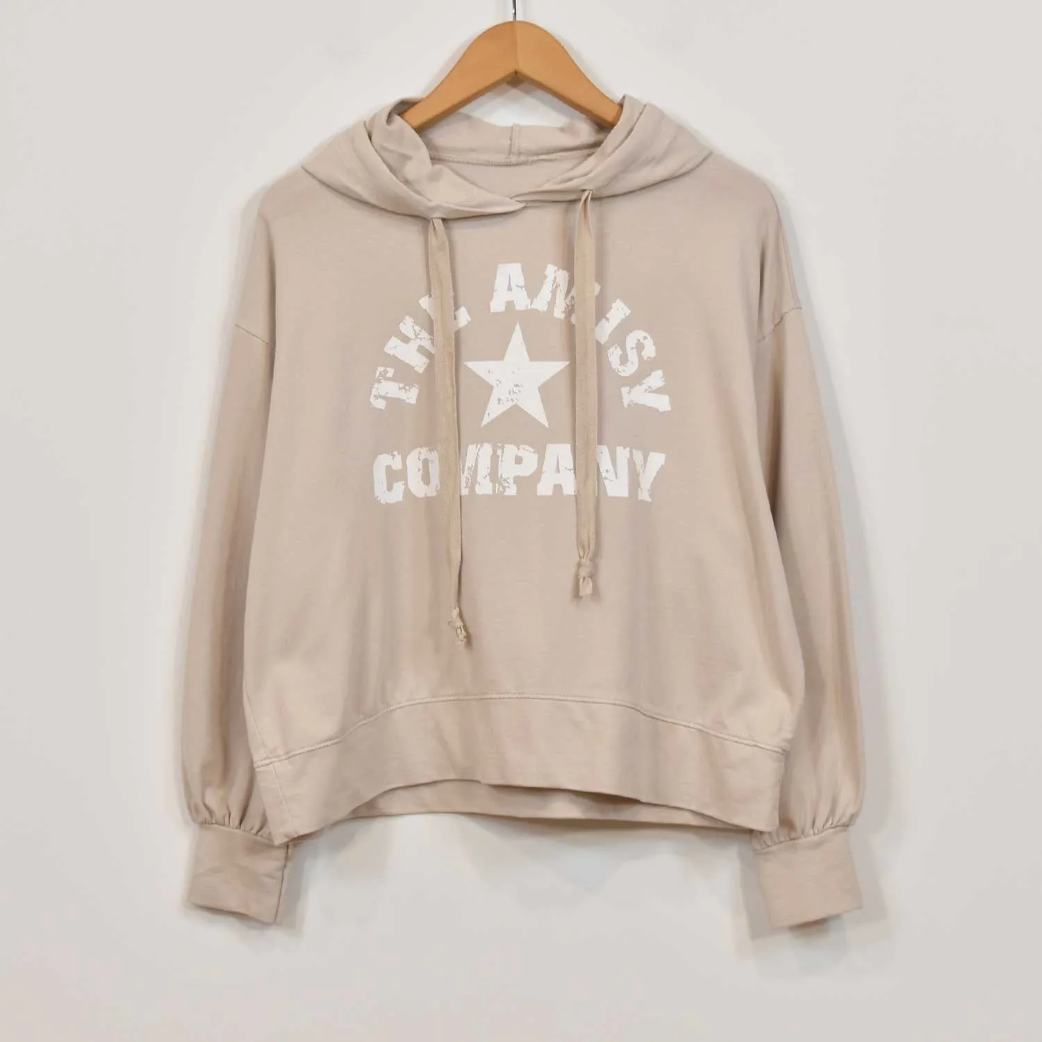 Sudadera Amisy capucha beige