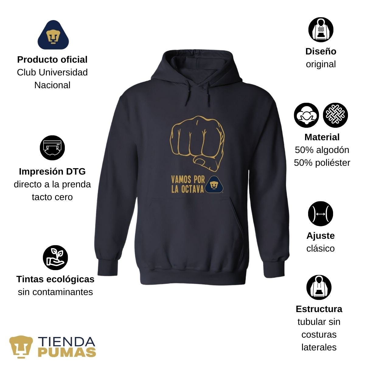 Sudadera Hombre Pumas UNAM puo