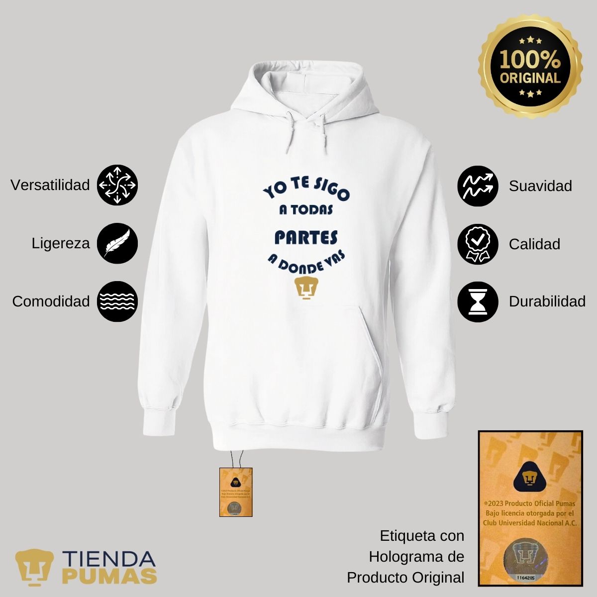 Sudadera Hombre Pumas UNAM te sigo