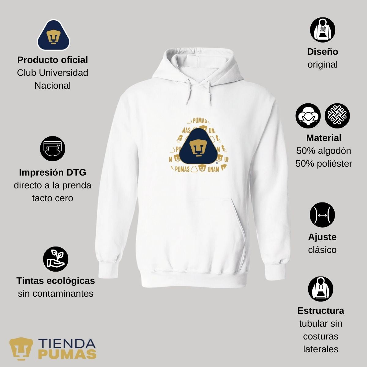 Sudadera Hombre Pumas UNAM triangular