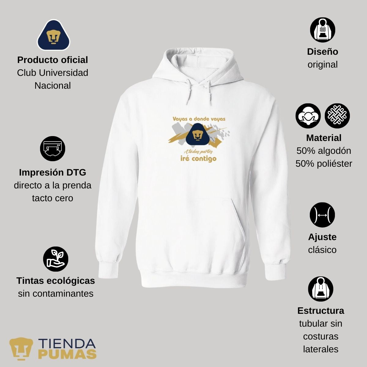 Sudadera Hombre Pumas UNAM vuelta