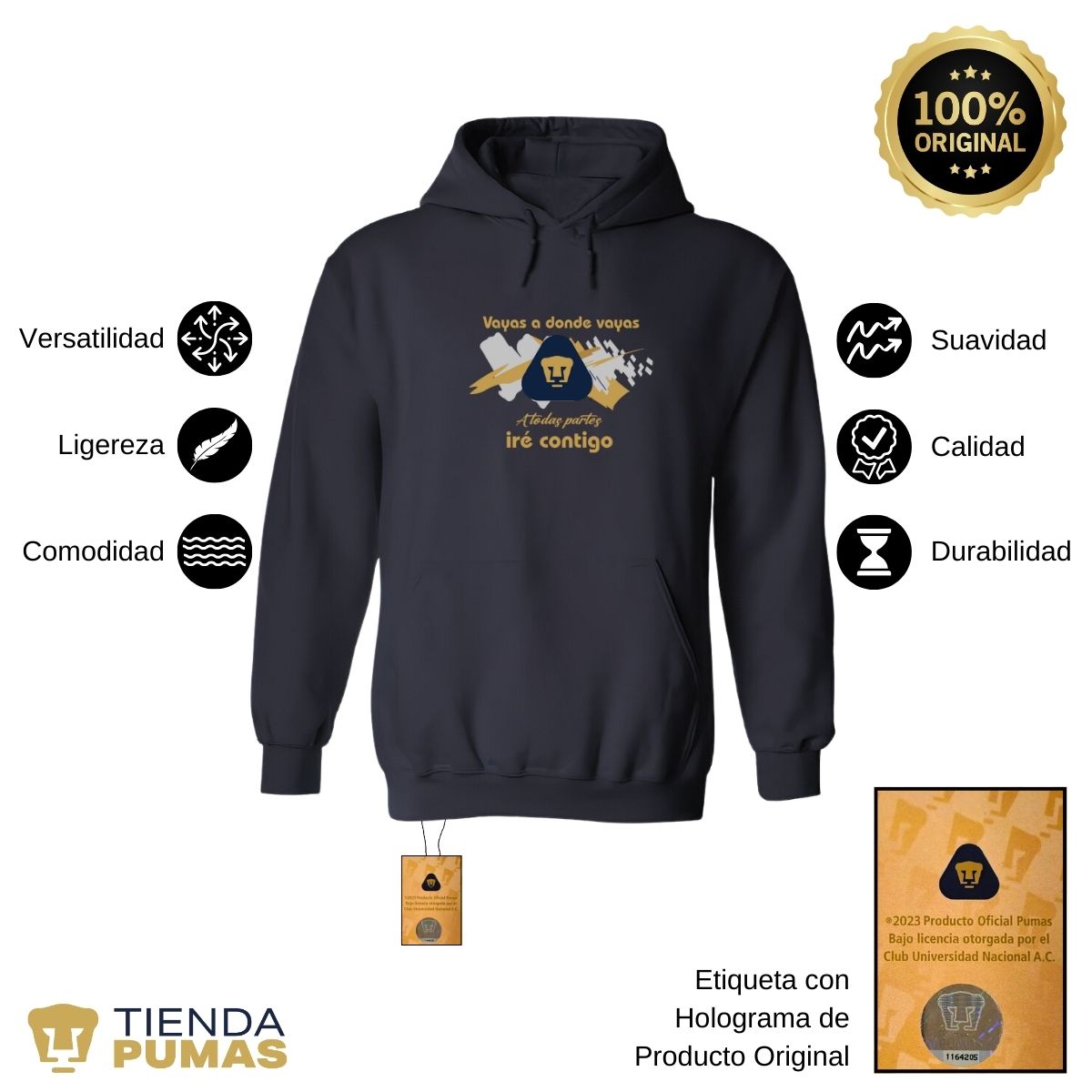 Sudadera Hombre Pumas UNAM vuelta