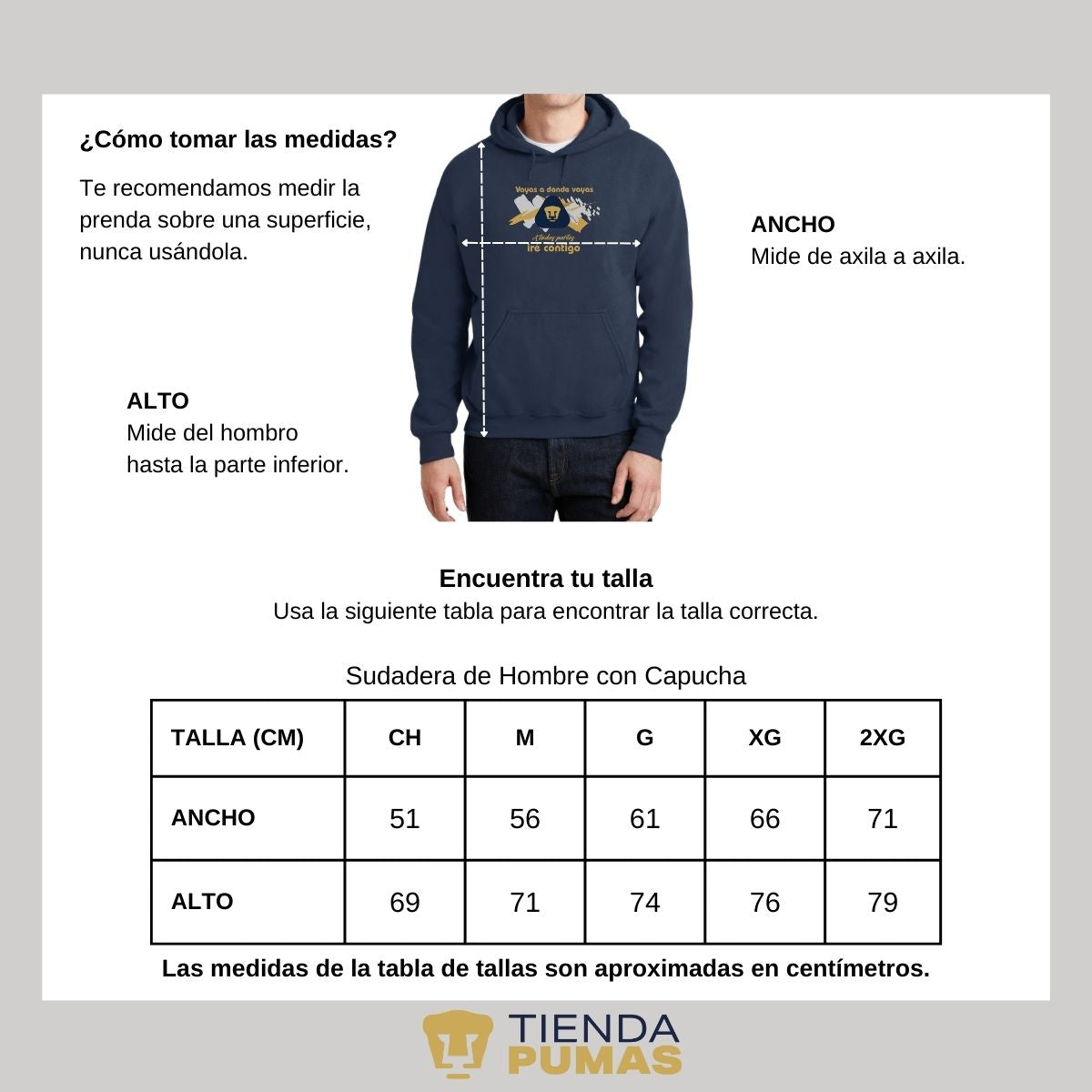 Sudadera Hombre Pumas UNAM vuelta