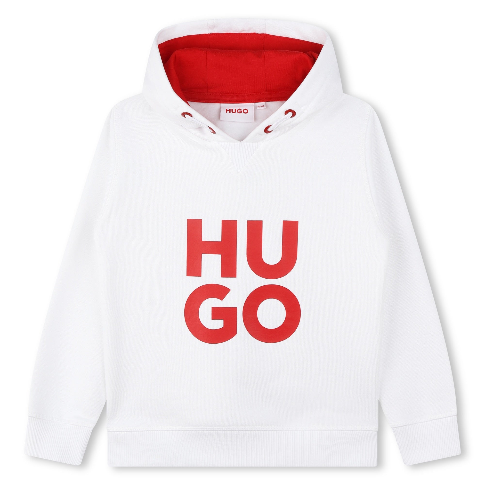 Sudadera HUGO negra para nios y adolescentes