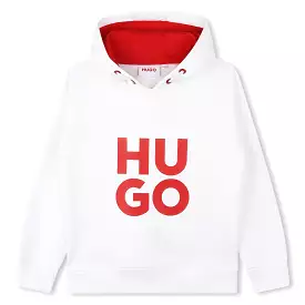 Sudadera HUGO negra para nios y adolescentes