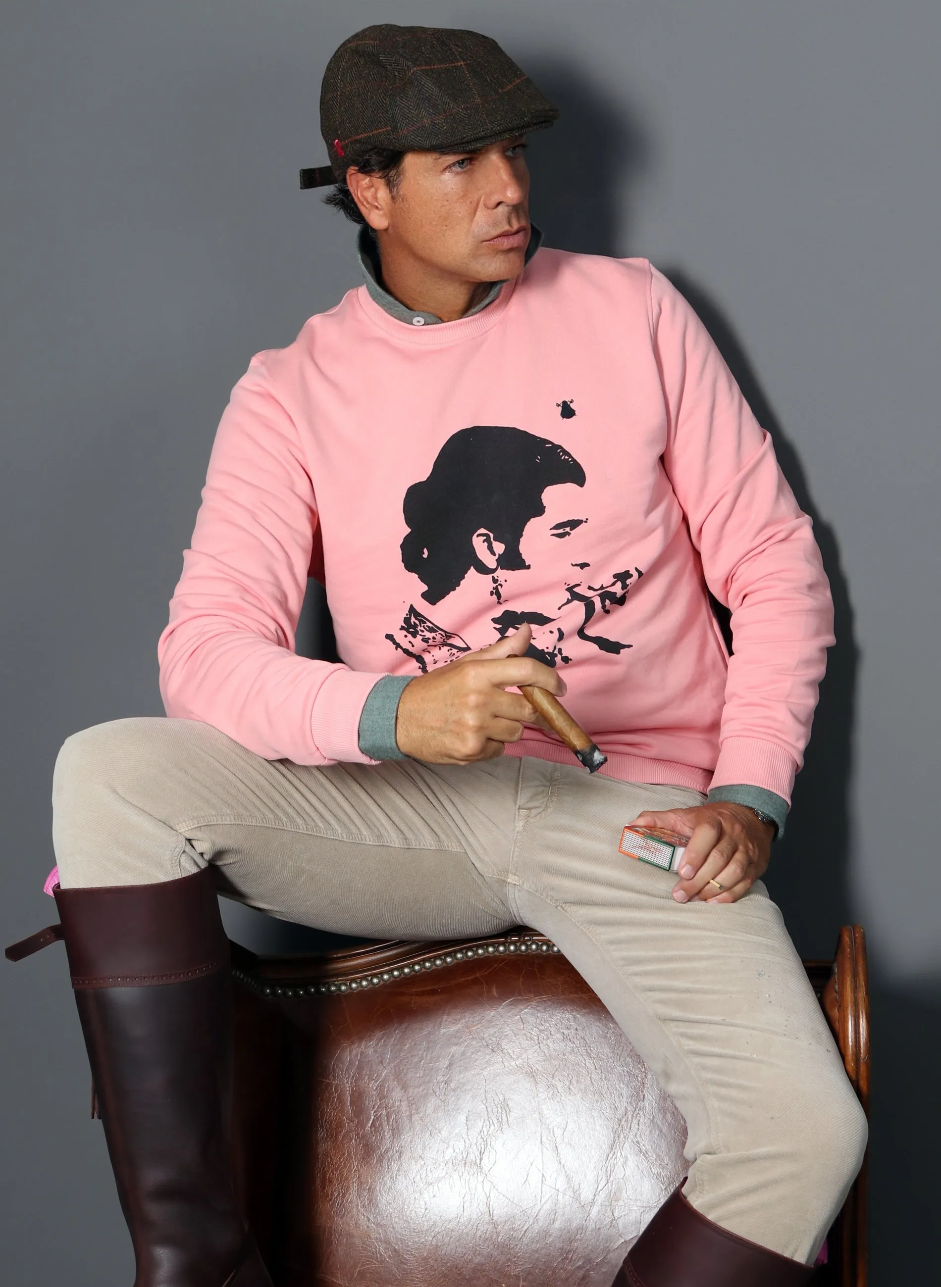 Sudadera Morante Rosa Palo Hombre