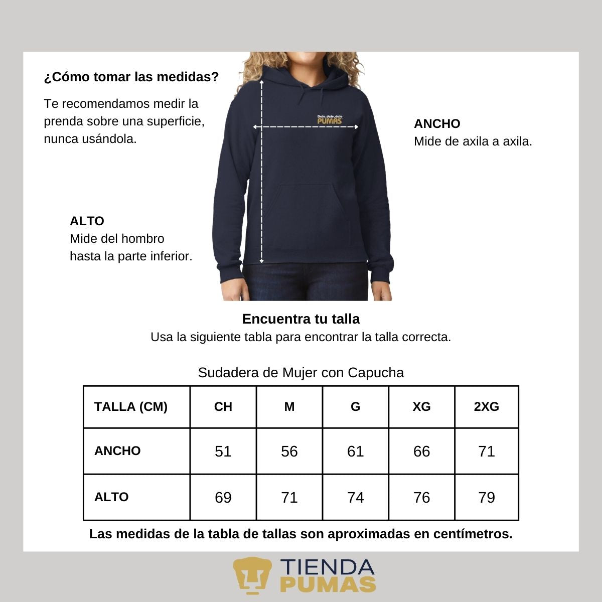 Sudadera Mujer Pumas UNAM a ganar